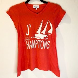 WildFox Girls Red Hamptons Tee Shirt